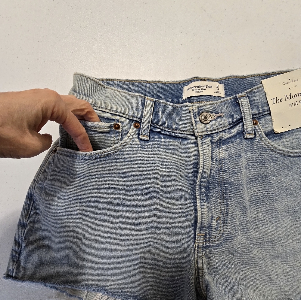 Abercrombie & Fitch Light Blue Denim Jean Shorts - Picture 8 of 12